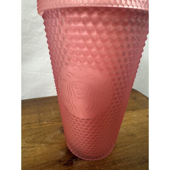Starbucks 16oz Soft Touch Pink Studded Tumbler 2022 Reusable Drinkware NEW - Picture 1 of 5